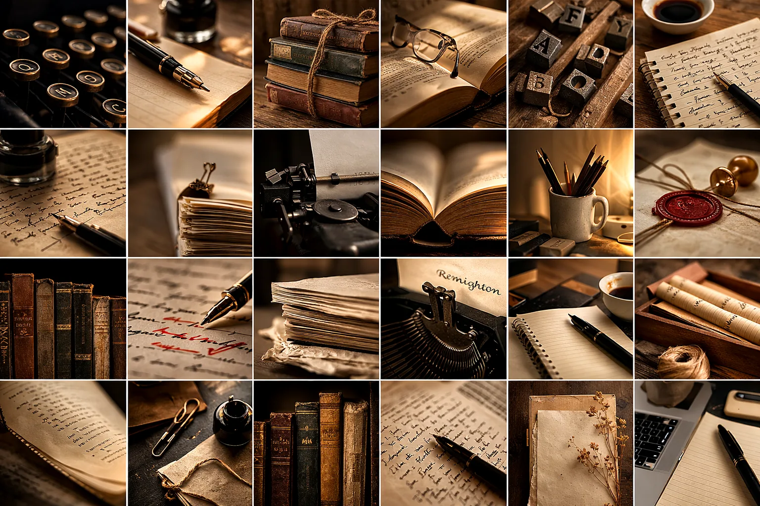Collage sobre la creación de libros